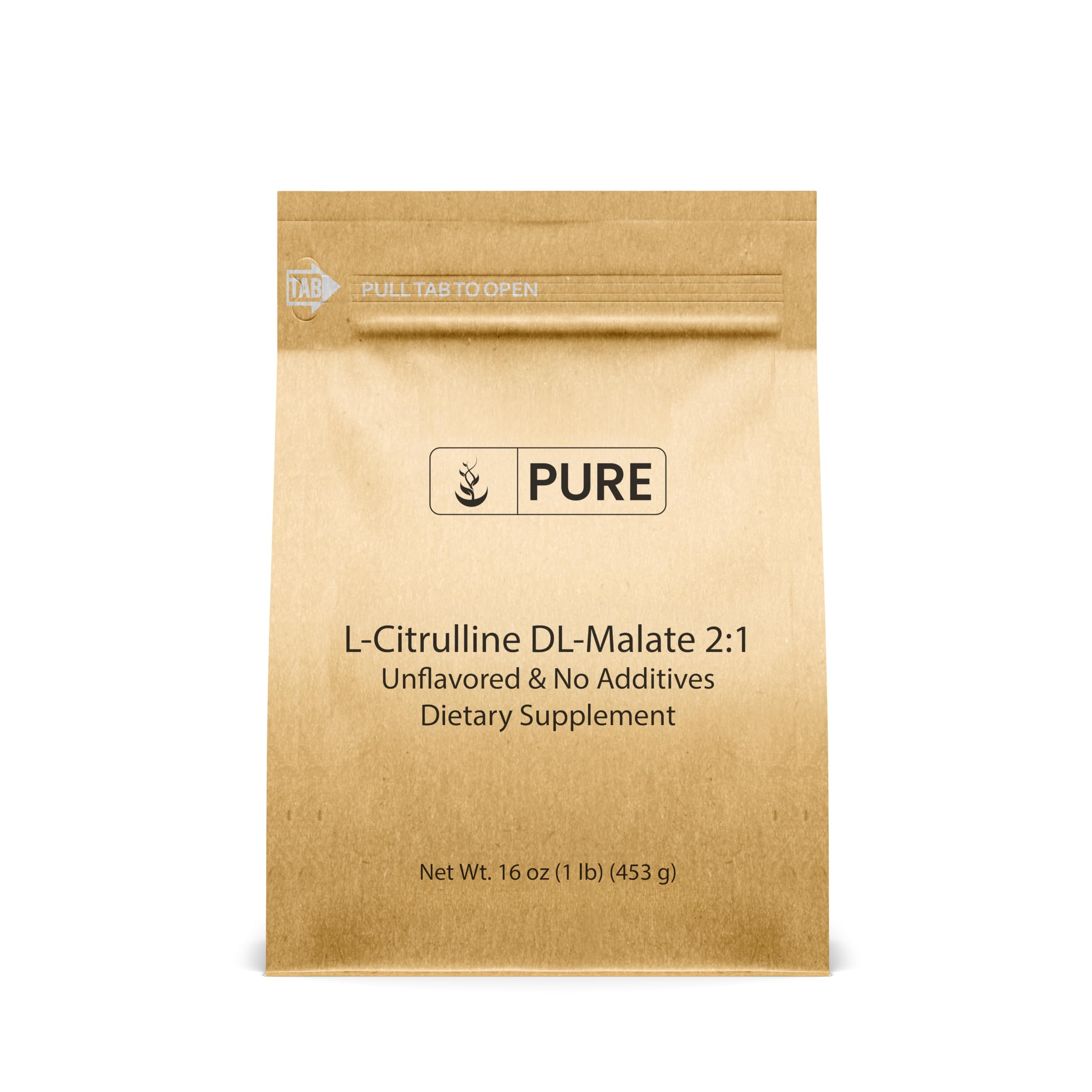 PURE ORIGINAL INGREDIENTS Suplemento em pó para pré e pós-treino L-Citrulline DL-Malate 473 g