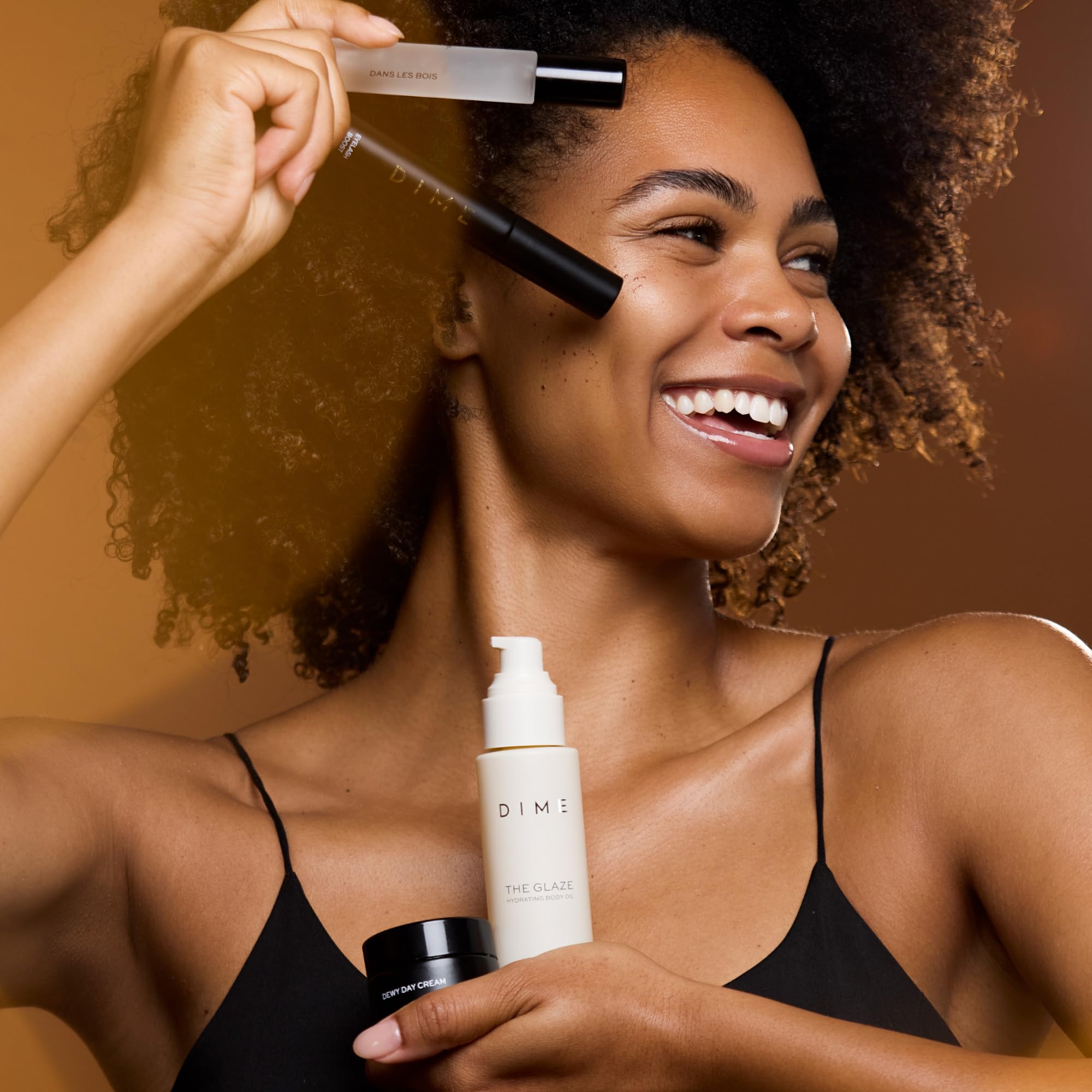 DIME Beauty Icons Collection - Travel Size Skincare Discovery Set Includes 7 Summers Perfume, Eyelash Boost Serum, Luminosity Eye, Glaze Body Oil, Hyaluronic Acid, Dewy Day Cream, TBT Serum