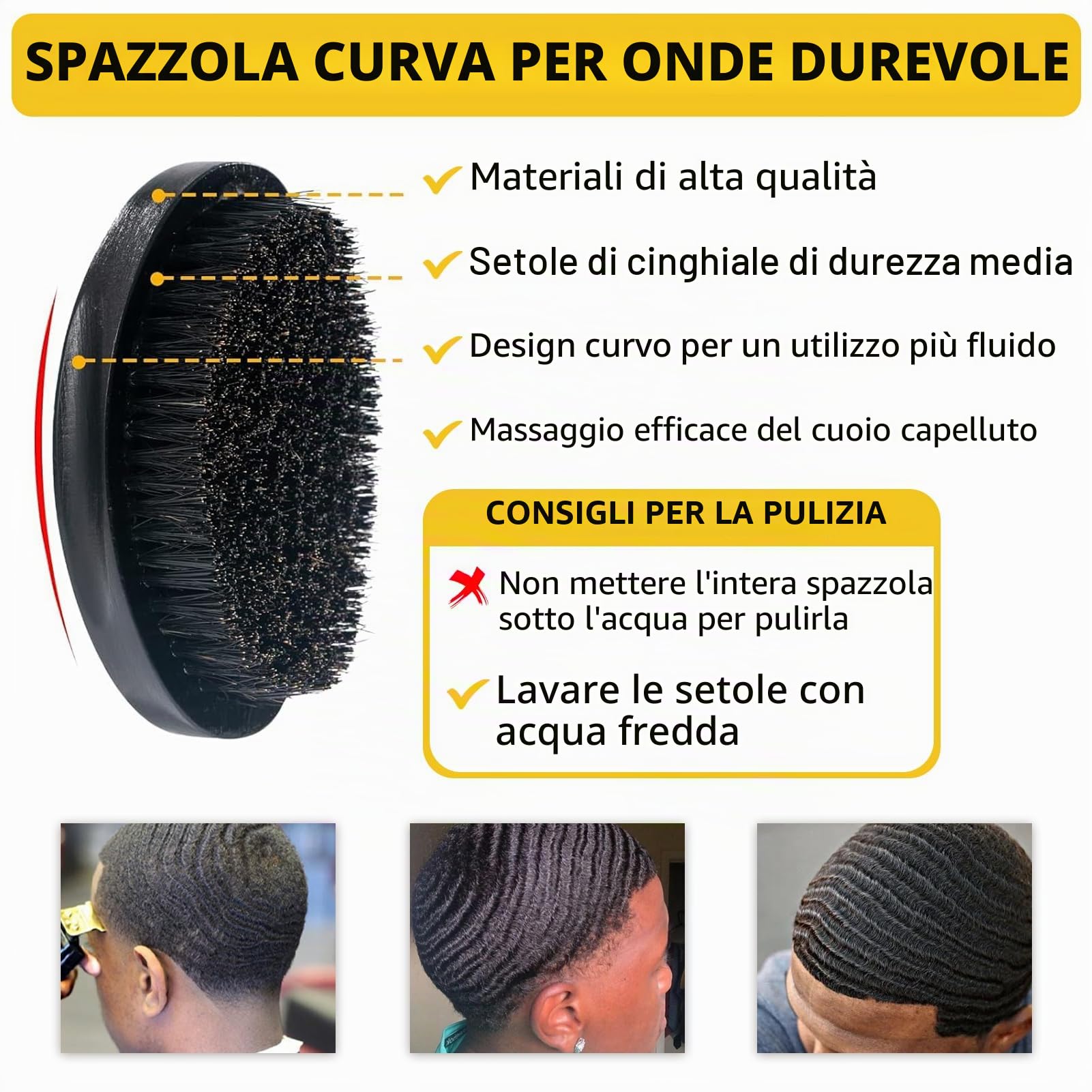 360 Wave Pomade Unguento Ondulato Per Gli Uomini, Tenuta Forte, Lavaggio Facile, Crema Per Capelli Allenamento A 360 Onde, Grasso Ondulato Per Gli Uomini