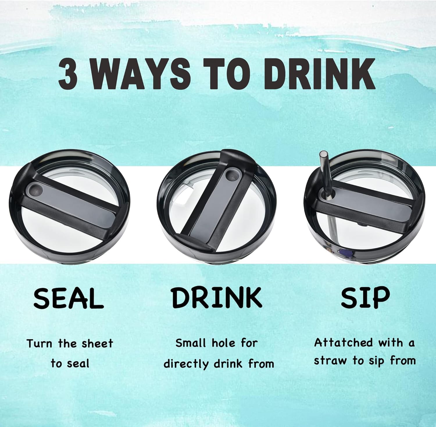 +Bella 40 oz Tumbler with Handle and Straw Lid. Insulated Cup Reusable Stainless Steel Water Bottle Travel Mug Cupholder Friendly. Gifts for Women Men Him Her. Trek Collection. (Dark Grey) - Image 6