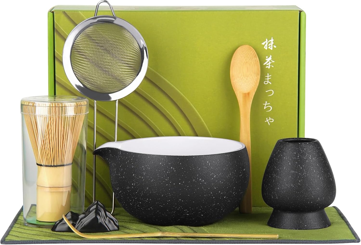 ChefBee 8PCS Complete Matcha Whisk Set with Ceramic Bowl & Accessories