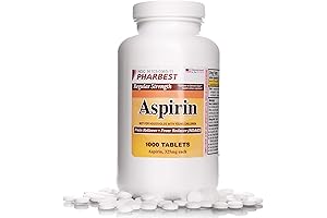Aspirin 325 mg | Regular Strength | 1000 Count Uncoated Tablets