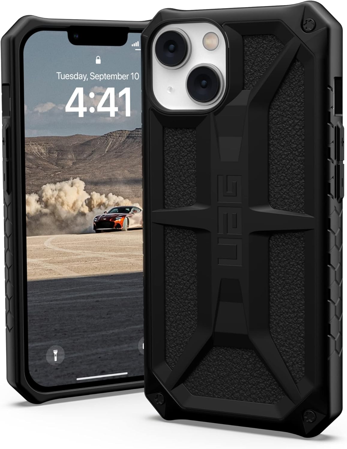 URBAN ARMOR GEAR UAG Designed for iPhone 14 Case Black 6.1" Monarch Rugged Premium Protective Cover Lightweight Slim Shockproof Dropproof Compatible with Wireless Charging