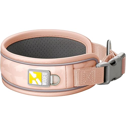 Premium Dog Collar | Super Adjustable for All Breeds, Quick Release Buckle | Extra Soft and Widened Padding & Reflective Trim Design for Safety (Small, Pink)