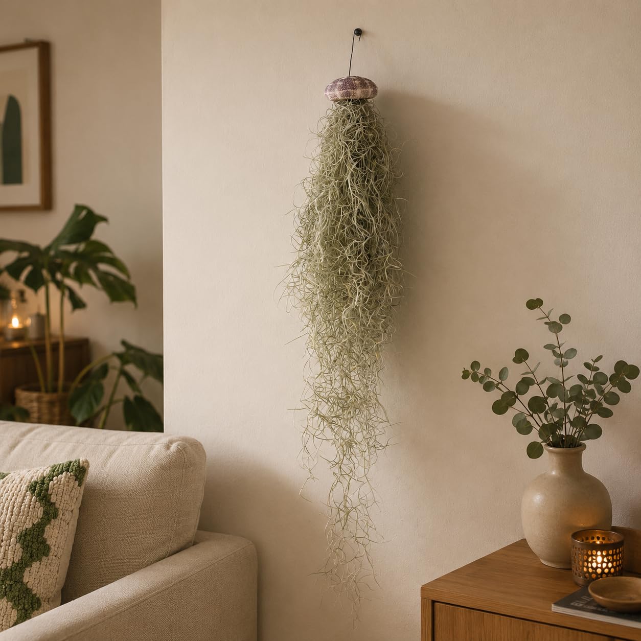 vdvelde․com - Jellyfish decoro 3 pezzi, piante aeree in ricci di mare | Tillandsia viva senza terra, regalo originale per il bagno o il terrario, con spray nutriente