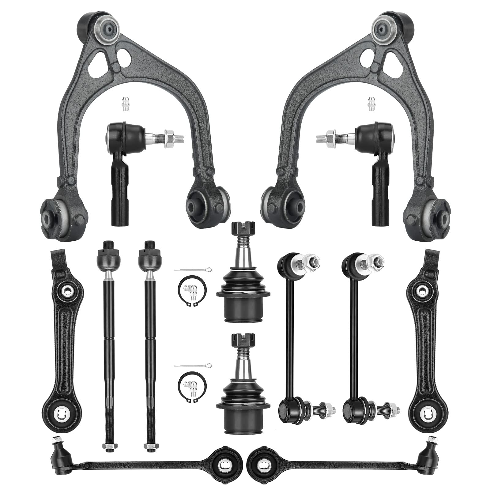 2WD Front Suspension Kit Control Arms Fit for Dodge Challenger 2008-2010, Charger 2006-2010, Magnum 2005-2008, Fit for Chrysler 300 2005-2010-14 pcs