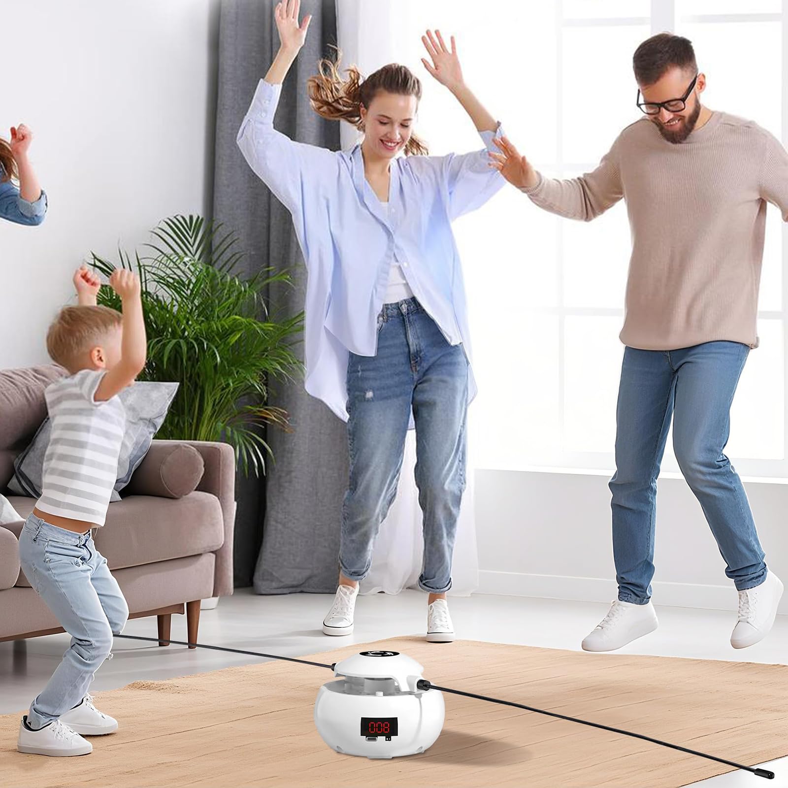 Display LCD Corda per Saltare Strumento Esercizi Elettrico Regolabile Macchina Corda Ghiera Giocattolo Allenamento in Palestra Bambini Giochi All'aperto