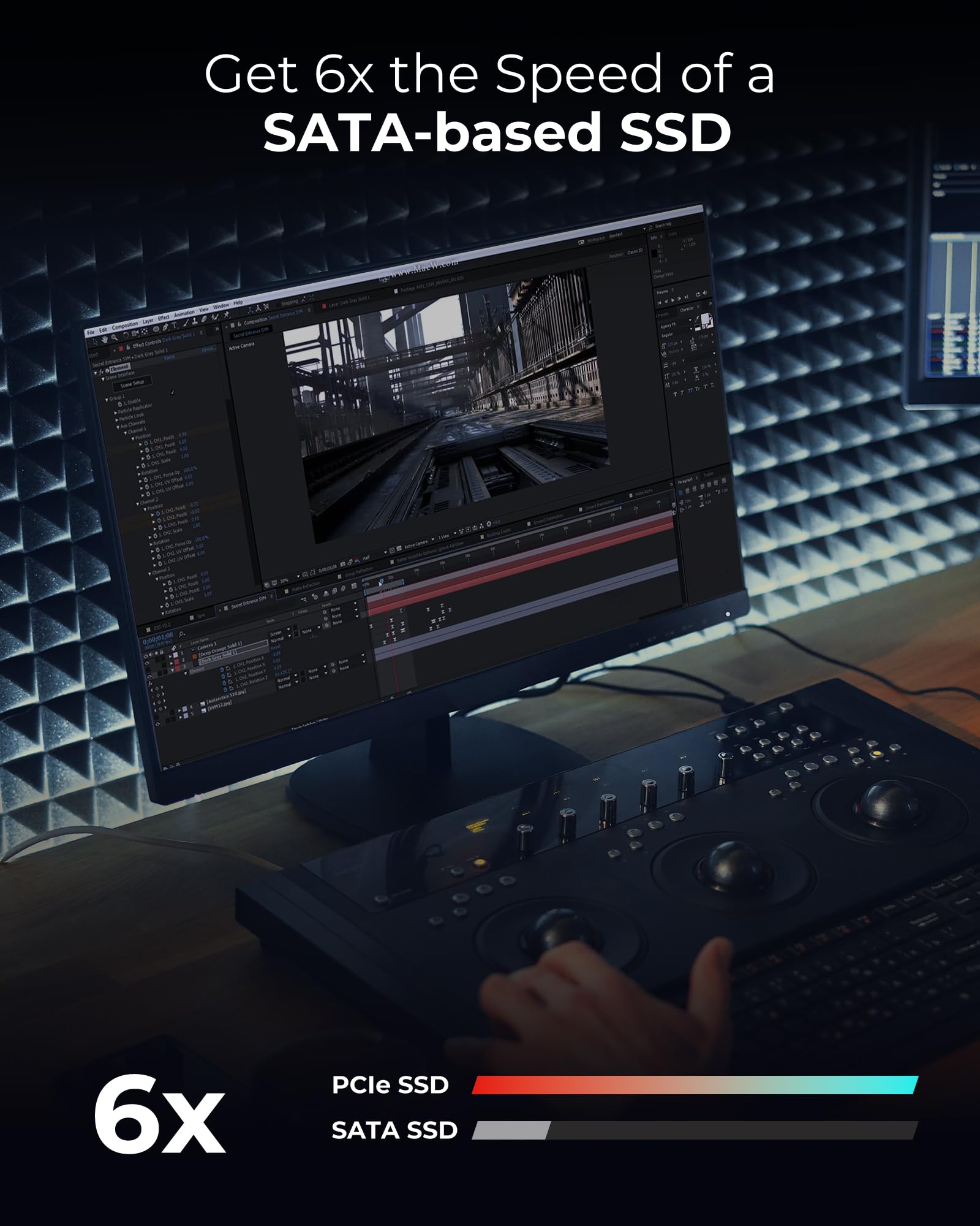 Lexar NM610PRO SSD 500GB, M.2 2280 PCIe Gen3x4 NVMe 1.4 SSD Interno, Fino a 3300MB/s in Lettura, 3D NAND Flash Unità a Stato Solido Interna per Laptop, Computer Desktop, PC