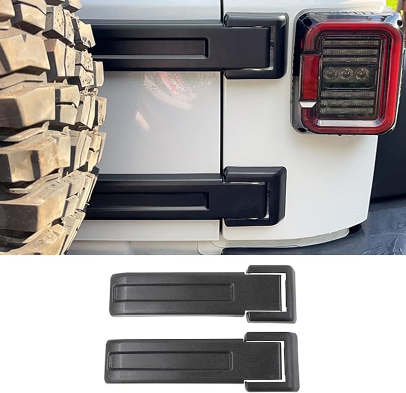 Capa de dobradiça da tampa traseira RESTBONE para Jeep Wrangler JK e Unlimited 2007–2018, preta fosca – 2 unidades