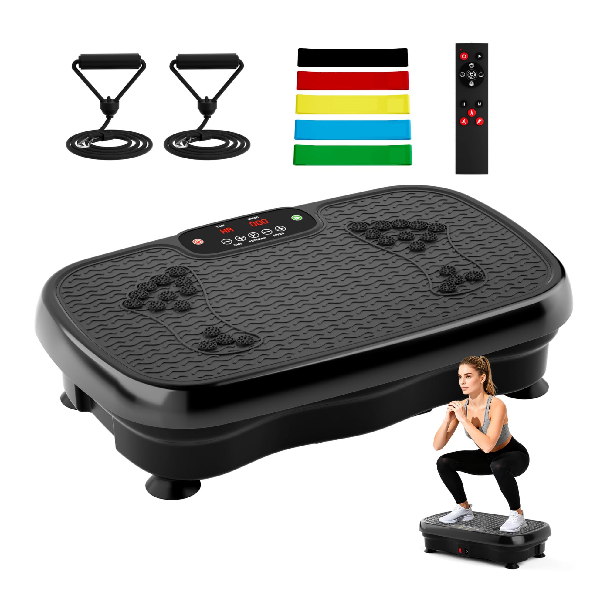 Photo 1 of TDH Vibration Plate Exercise Machine, 10 Preset Modes Vibrating Platform