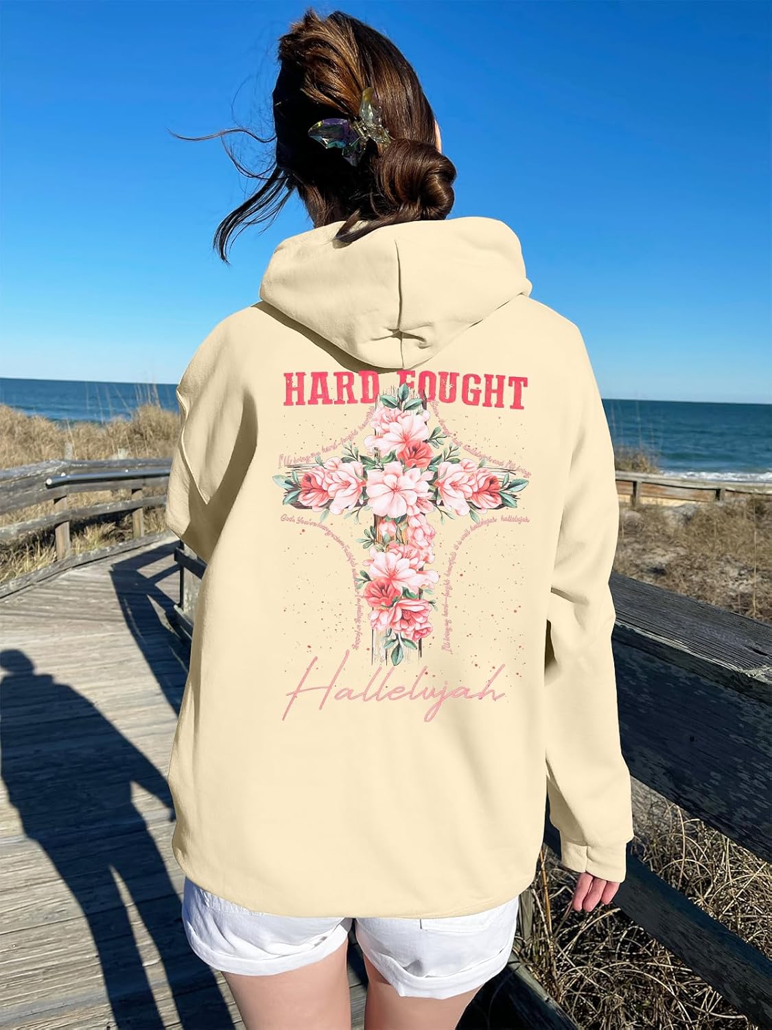 MNLYBABY Christian Hoodie Women Jesus Religious Faith Sweatshirt God Bible Verse Shirt Inspirational Pullover Tops - Image 3