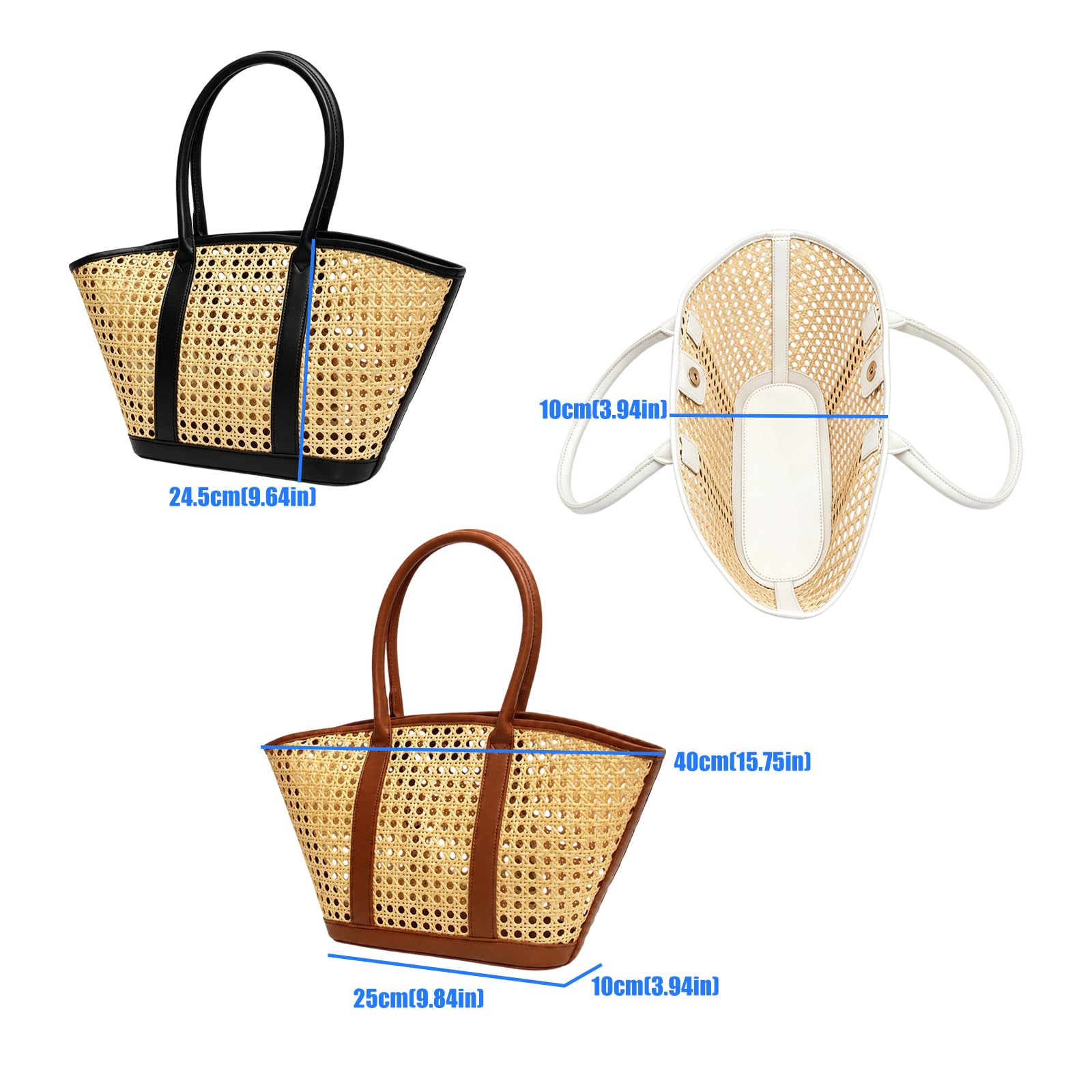 Borsa tote capacità per donna con cavità