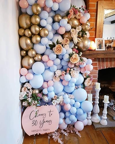 Vista 30 de Globos rosa pastel de 12 pulgadas, 50 globos de látex para fiesta, baby shower, globos de helio, globos de cumpleaños rosa