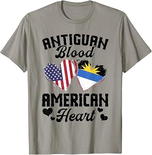Antiguan Flag Uniform American Outfit US Flags Antigua T-Shirt