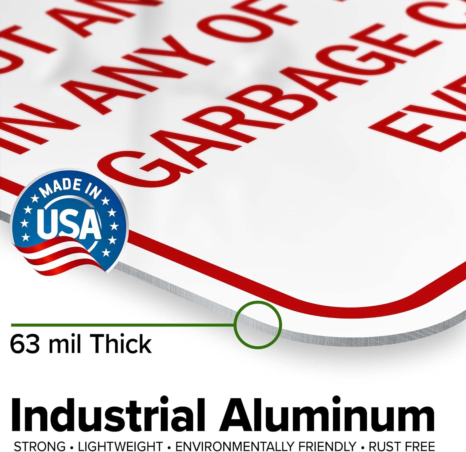 If You Do Not Live Here Do Not Put Anything In Any Of These Garbage Cans Ever Sign, 12x18 Inches, Rust Free .063 Aluminum, Fade Resistant, Made in USA by My Sign Center