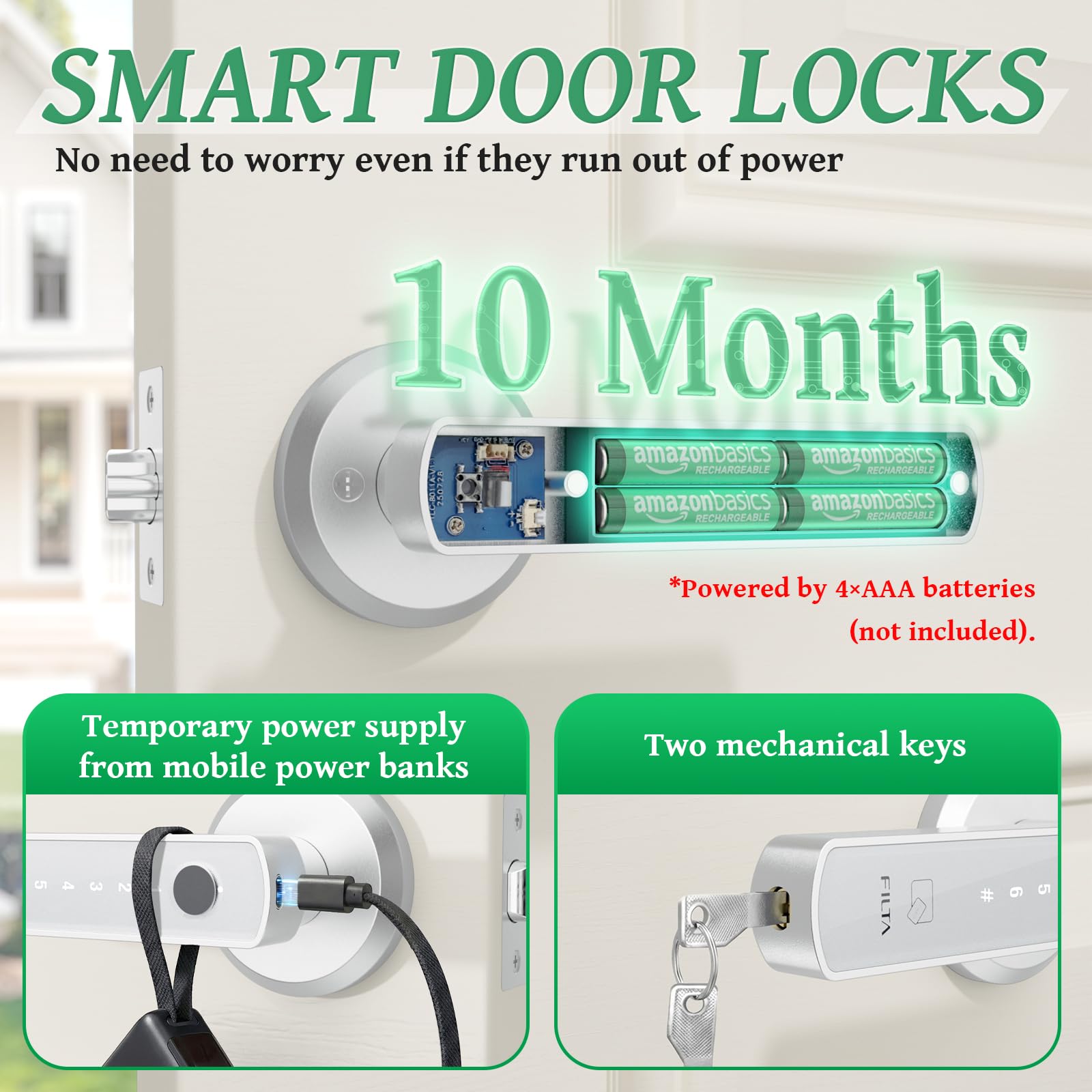 Smart Fingerprint Door Lock - Keyless Entry -3