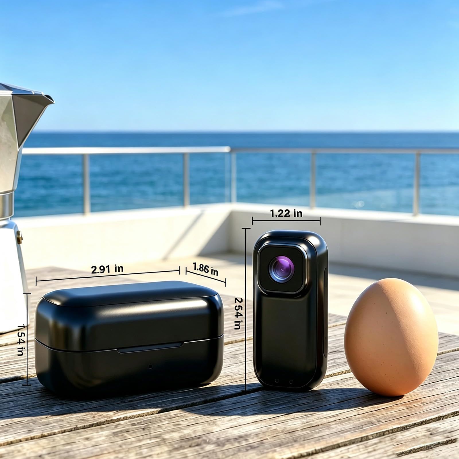 Xilecam 2,7K Magnetische Mini Bodycam, Spritzwasserfest mit Ladecase | Action Cam mit 16GB, POV Kamera Inklusive Mini-Ladecase mit 500 Min Akkulaufzeit, Geeignet für Radfahren und Vlogging