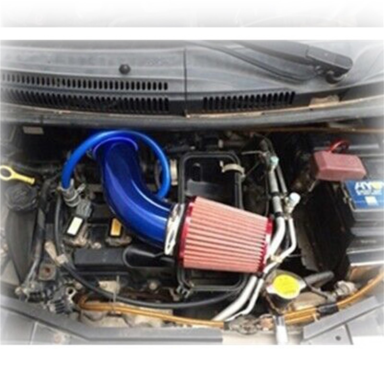 Wlot zimnego powietrza Zestaw rur dolotowych zimnego powietrza 3" i filtr 76 mm, aluminiowy wąż dolotowy do turbosprężarki samochodowej(Air intake Pipe2)