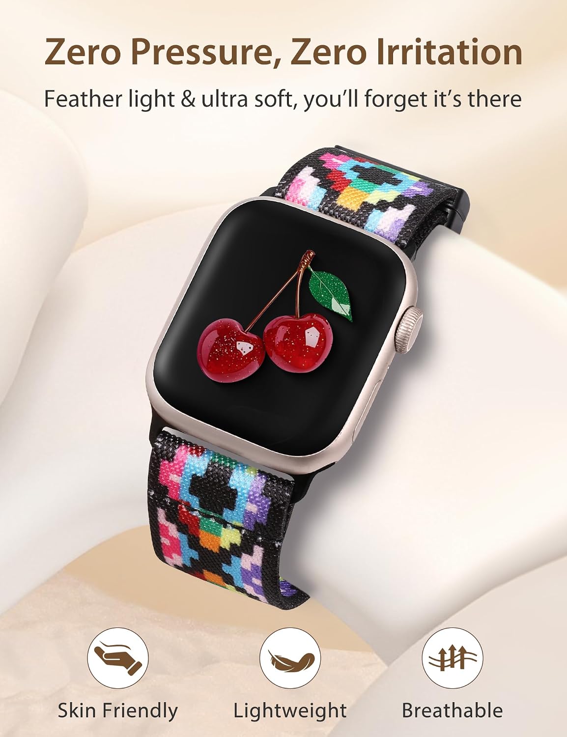 TOYOUTHS Stretchy Loop Band with Magnetic Clasp Compatible with Apple Watch Bands Women 40mm 38mm 41mm 42mm 44mm 45mm 46mm 49mm, Elastic Nylon Strap for iWatch Series 11 10 9 8 7 6 5 4 SE/Ultra 3 2 1 image 2