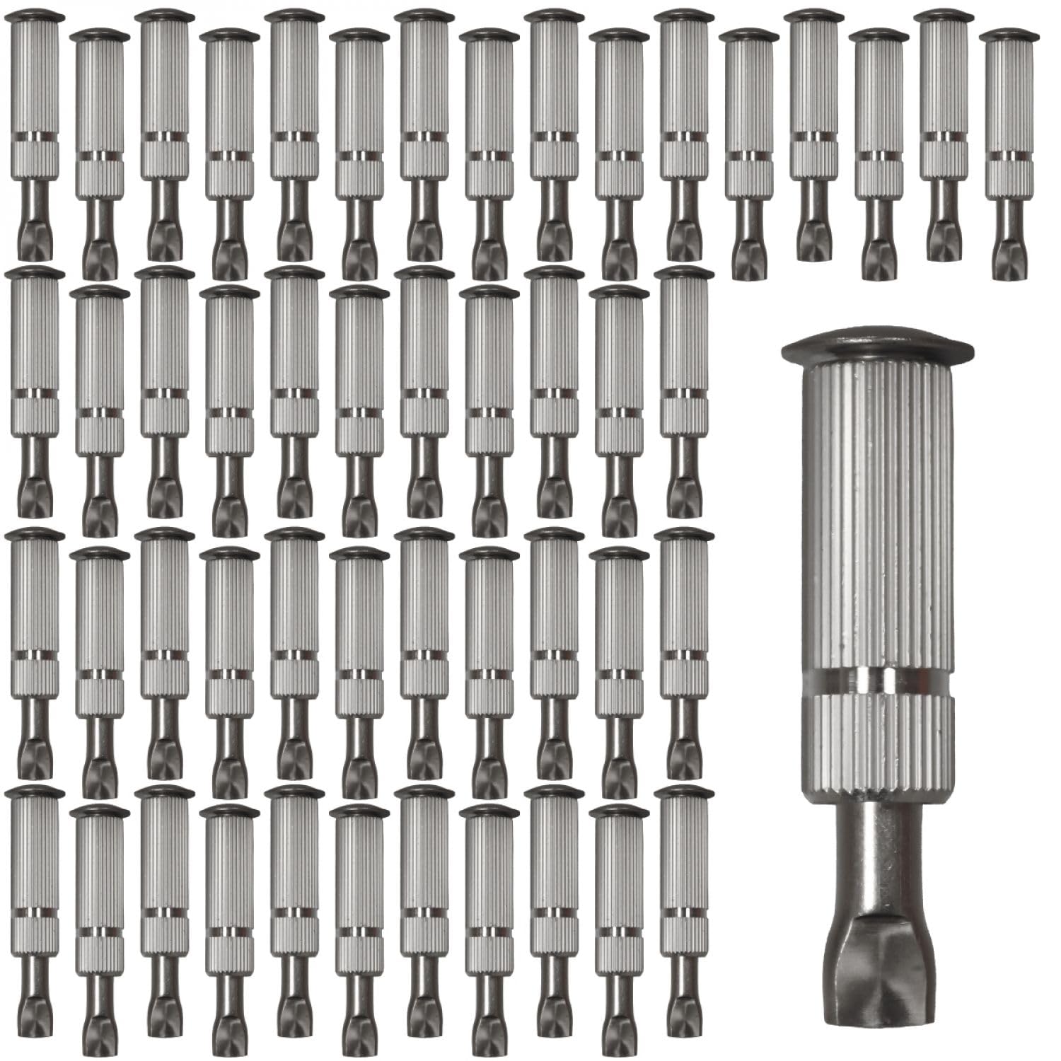 Linxor - Lot de 50 pitons Douilles escamotables en INOX Ø 12 mm