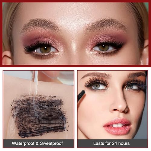 Miniatura 3 de 3 pestañas de fibra de seda 4D, impermeables, extensiones de pestañas voluminosas, a prueba de manchas, larga duración, extensión dramática, a