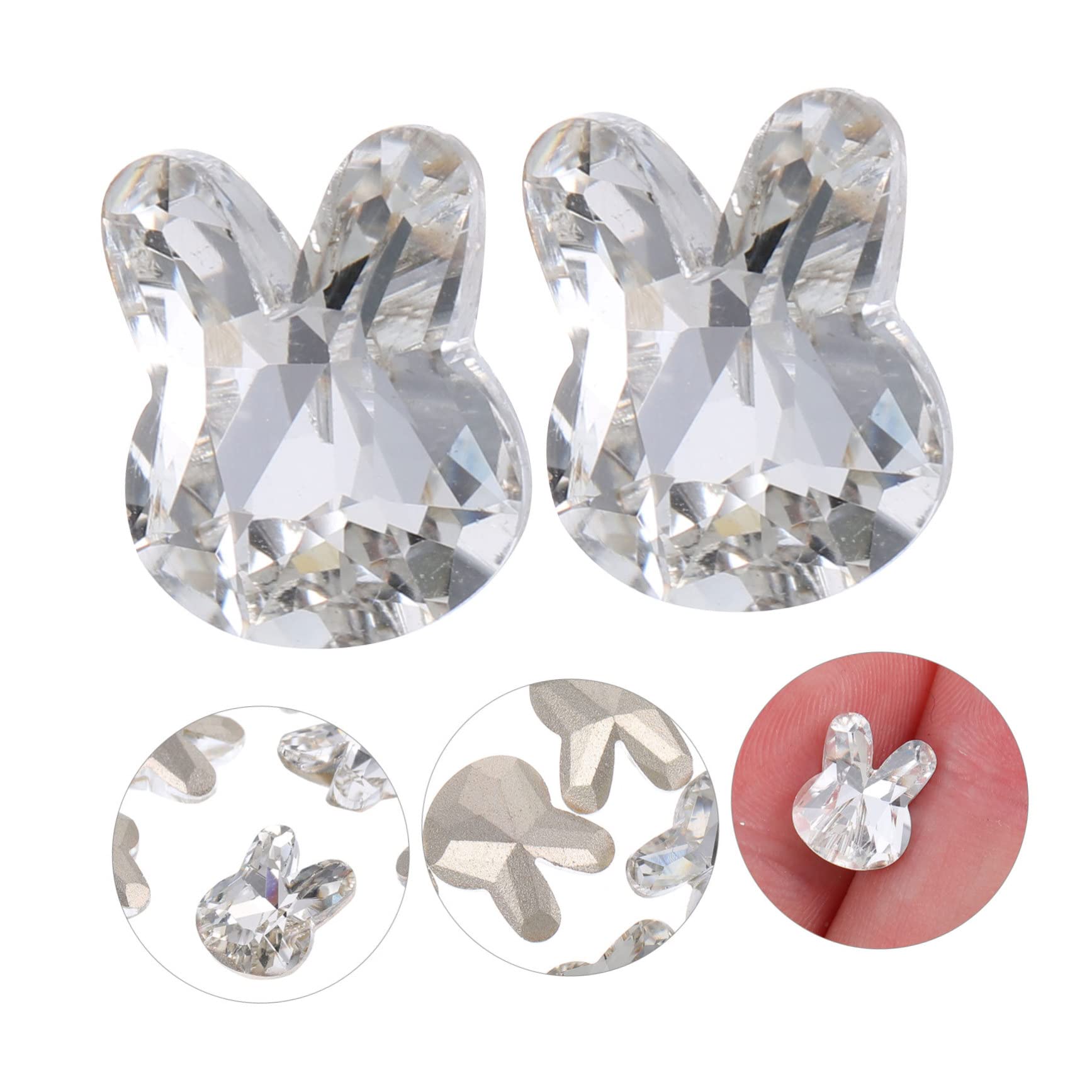 80pezzi Per Unghie Decorazioni Manicure Adorabili Per Nail Art Accessori Per Unghie Argentate