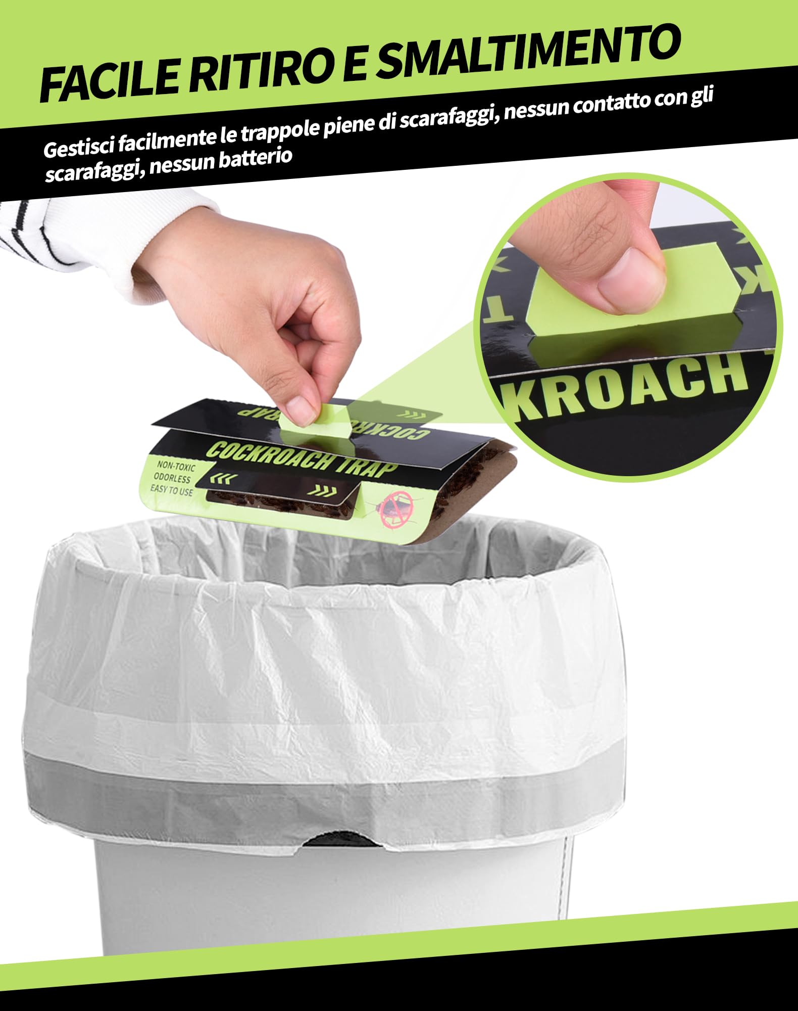 30 Pezzi Trappole Scarafaggi e Blatte Atossico e Insapore Trappola per Eliminare Scarafaggi Anti Blatte per Casa, Cucina, Soggiorno, Bagno, Ufficio, ecc, Proteggi i Bambini e gli Animali Domestici
