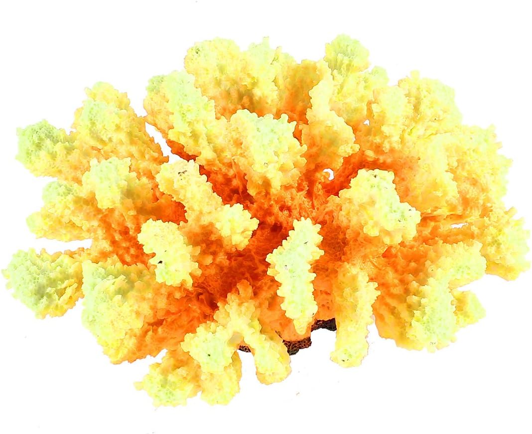 10cm Manmade Aquarium Resin Coral Decor for Fish Tank Yellow orange (id: fc4 610 fea 33d 0cd