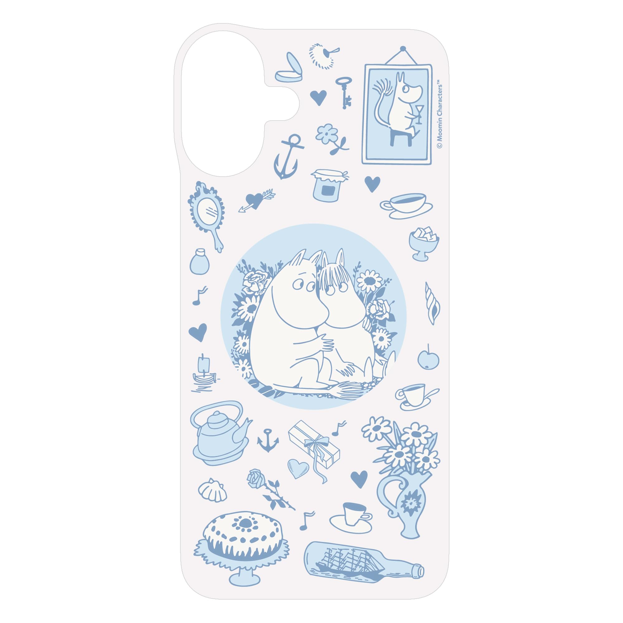 Hoja iFace Moomin Reflection película decorativa transparente para iPhone 16 Plus Kpop 8