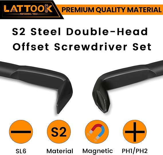 5PCS Right Angle Offset Screwdriver Set