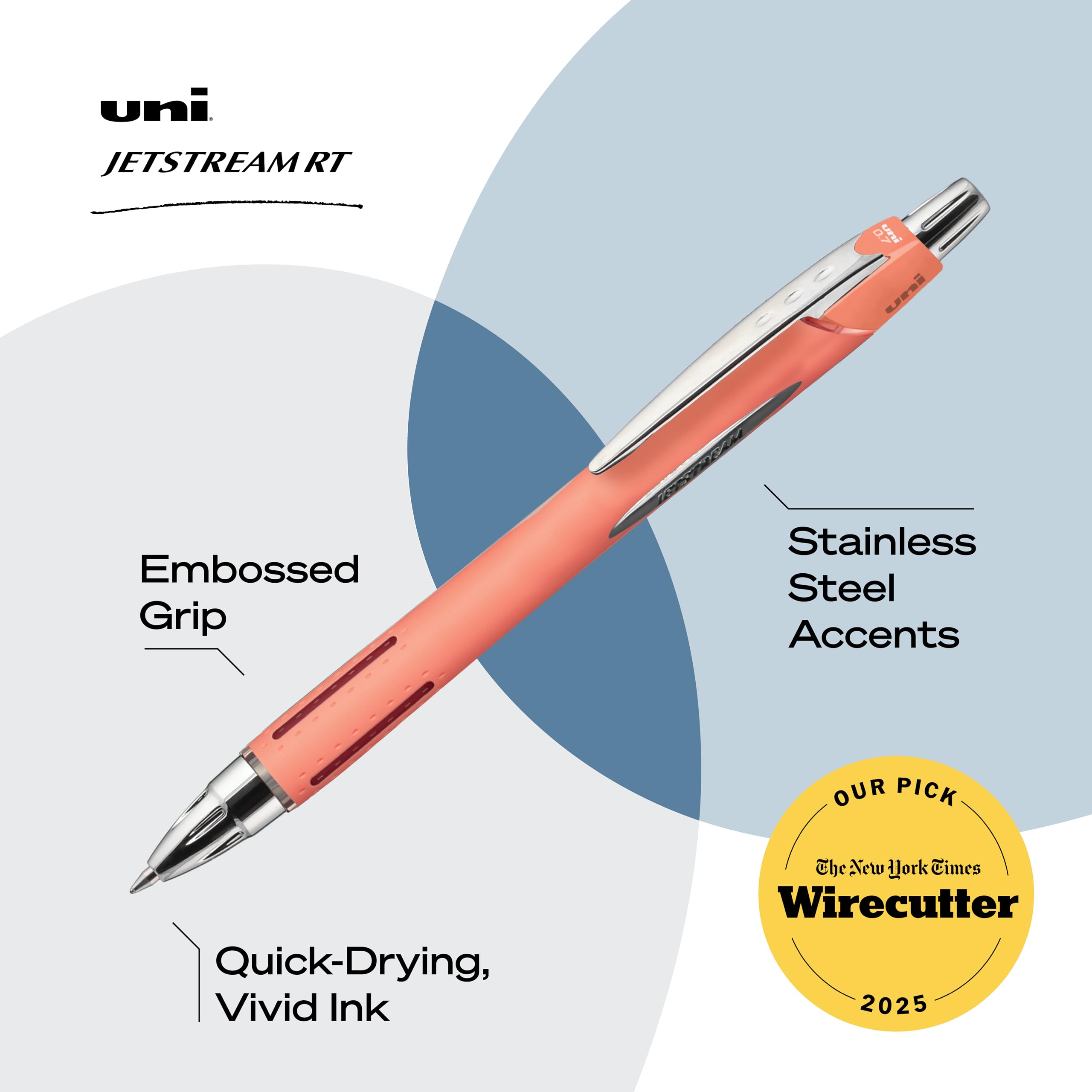Uni-ball Jetstream RT Pens - NY Times Wirecutter Best Pen for Over a Decade - Pack of 3 Black Fine Point Pens, 0.7mm - Back to School - Image 2