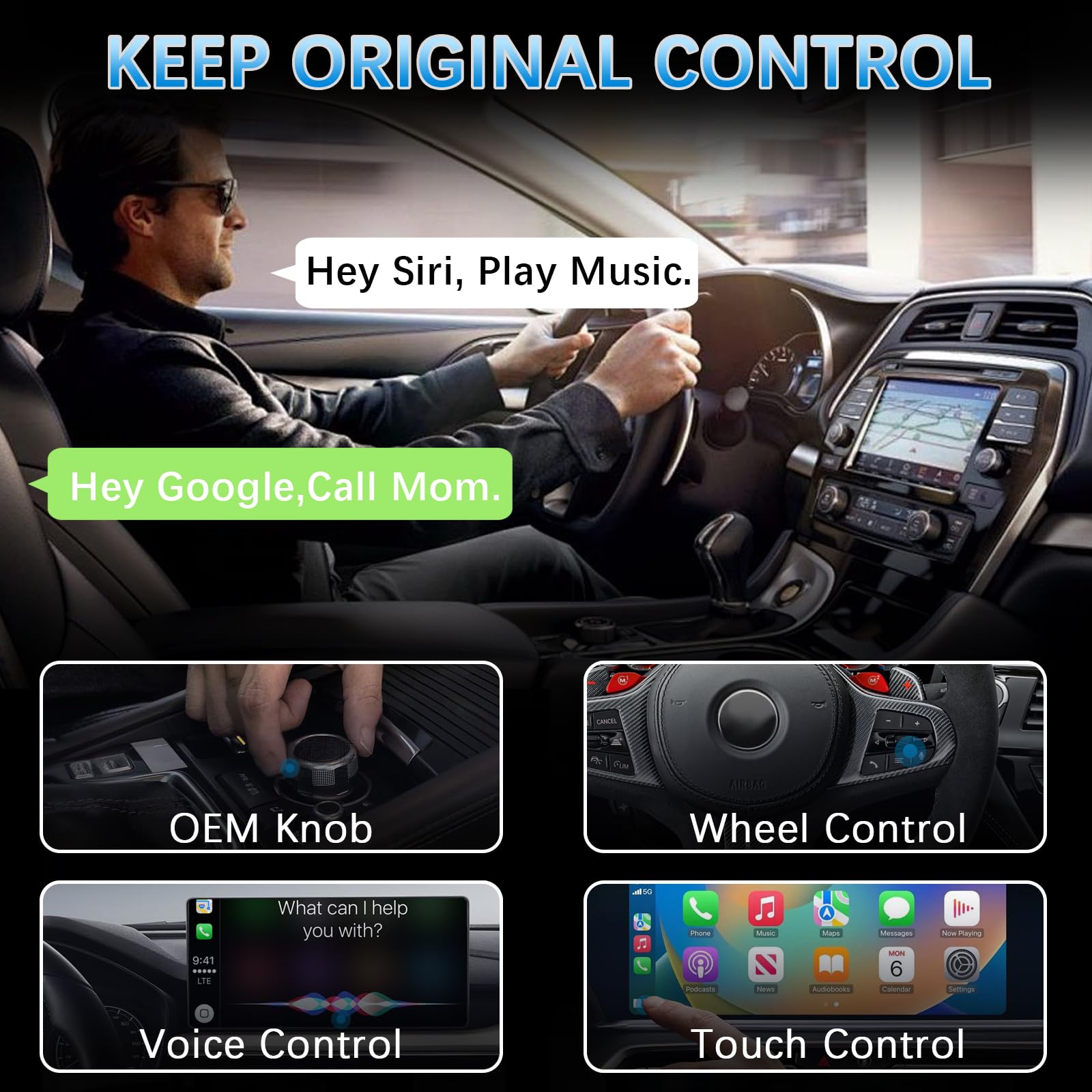 Bezprzewodowy adapter do Carplay, mini adapter do konwersji przewodowej na bezprzewodową CarPlay/Android Auto