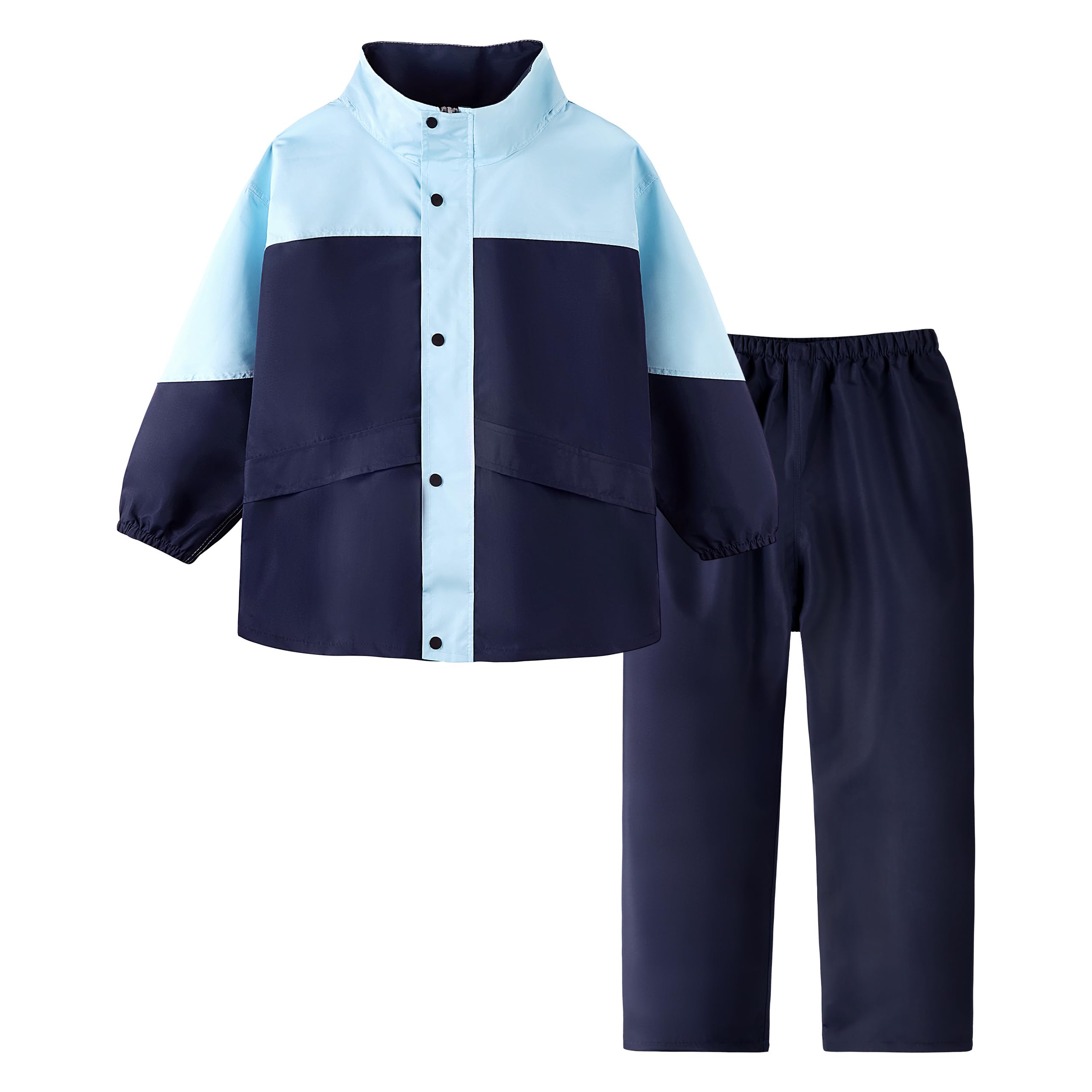 Volunboy Kinder Regenanzug Regenmantel mit Kapuze Jacke und Hose Wasserdichter Anzug