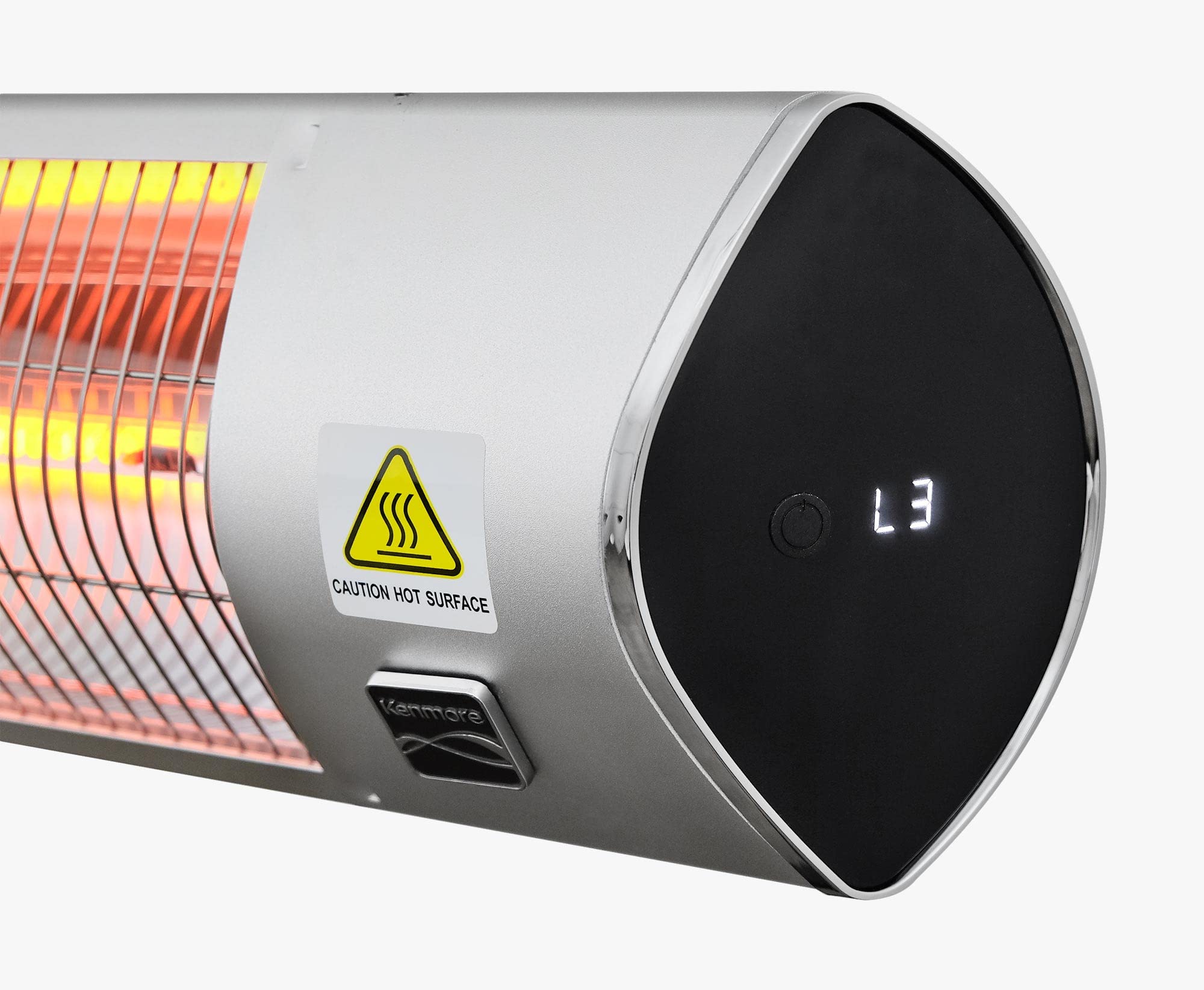 Amazon.com : Kenmore Carbon Infrared Outdoor Electric Heater | 1500W  Electric Patio Heater with Remote, Ceiling or Wall Mounted, KH-7E01-SS,  Outdoor Heater, Garage Heater, Outdoor Space Heater with Brackets : Patio,  Lawn