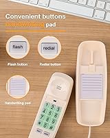 Vista 4 de Corded Wall Phone, Landline Phones for Seniors with Large Buttons, Office Desk Phone with Adjustable Loud Volume & Lighted Keypad, Durable Basic