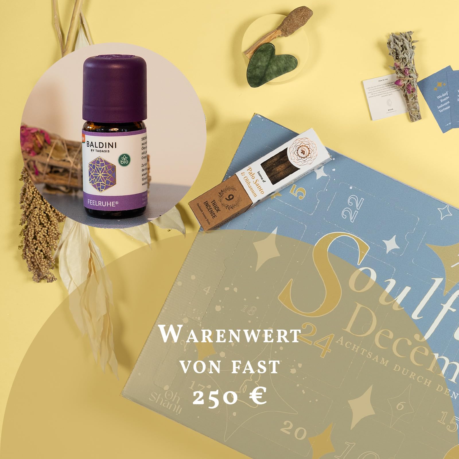 Selfcare Adventskalender 2025 – 24 Türchen Mit Naturkosmetik, Kerzen & Affirmationskarten (vegan)