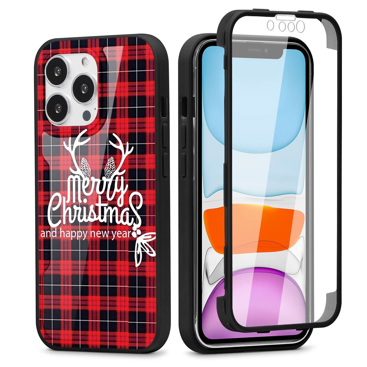 Whioltl Cover per iPhone XR, Trasparente 4 in 1 Custodia per iPhone XR