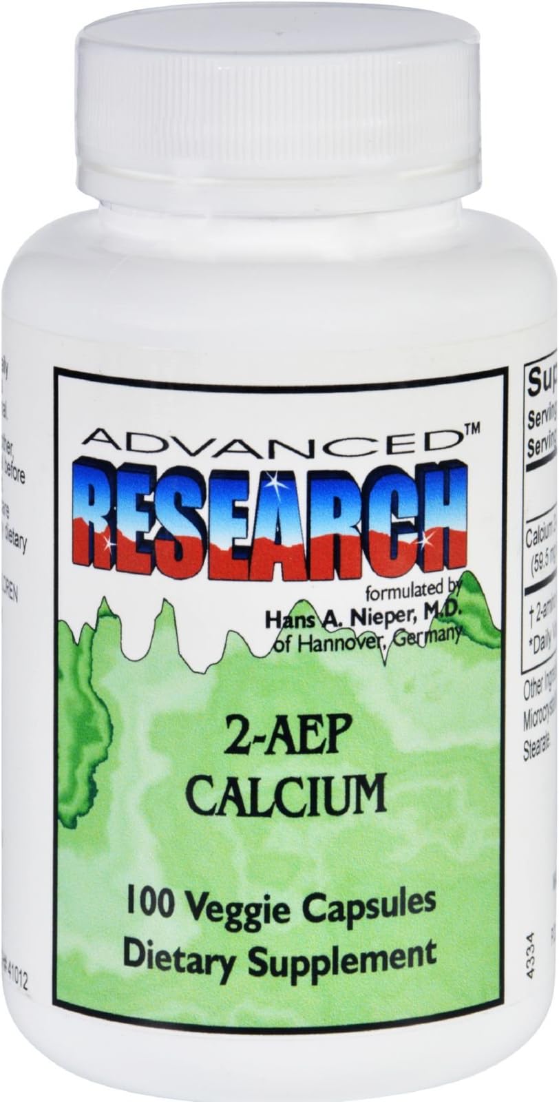 NCI Advanced Research Dr. Hans Nieper Calcium 2-AEP Capsules, 100 Count