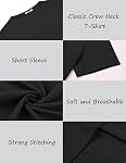 COOFANDY T Chemise manches courtes T-Shirt en col d'équipage classique Casual Summer Basic Tee Chemises pour homme
