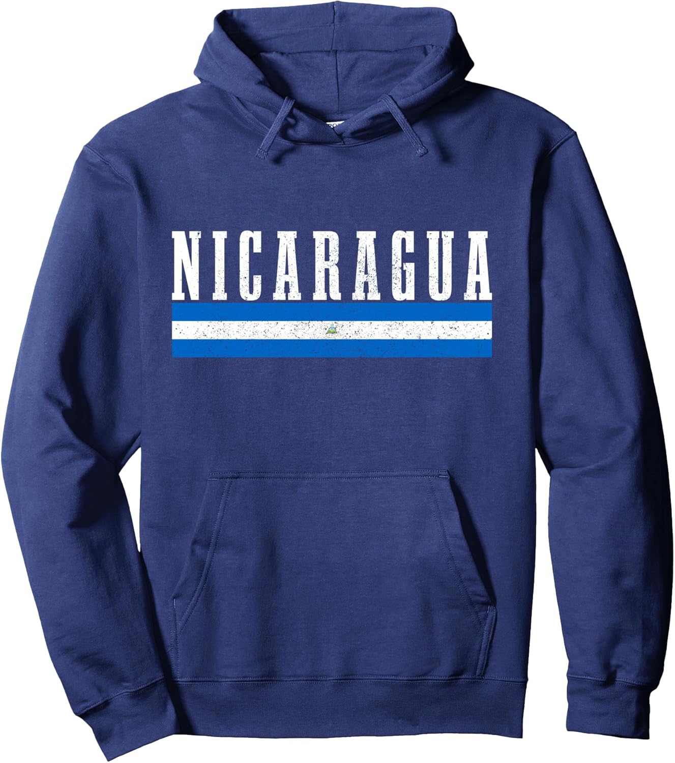 Nicaragua Flag Vintage Souvenir Pullover Hoodie