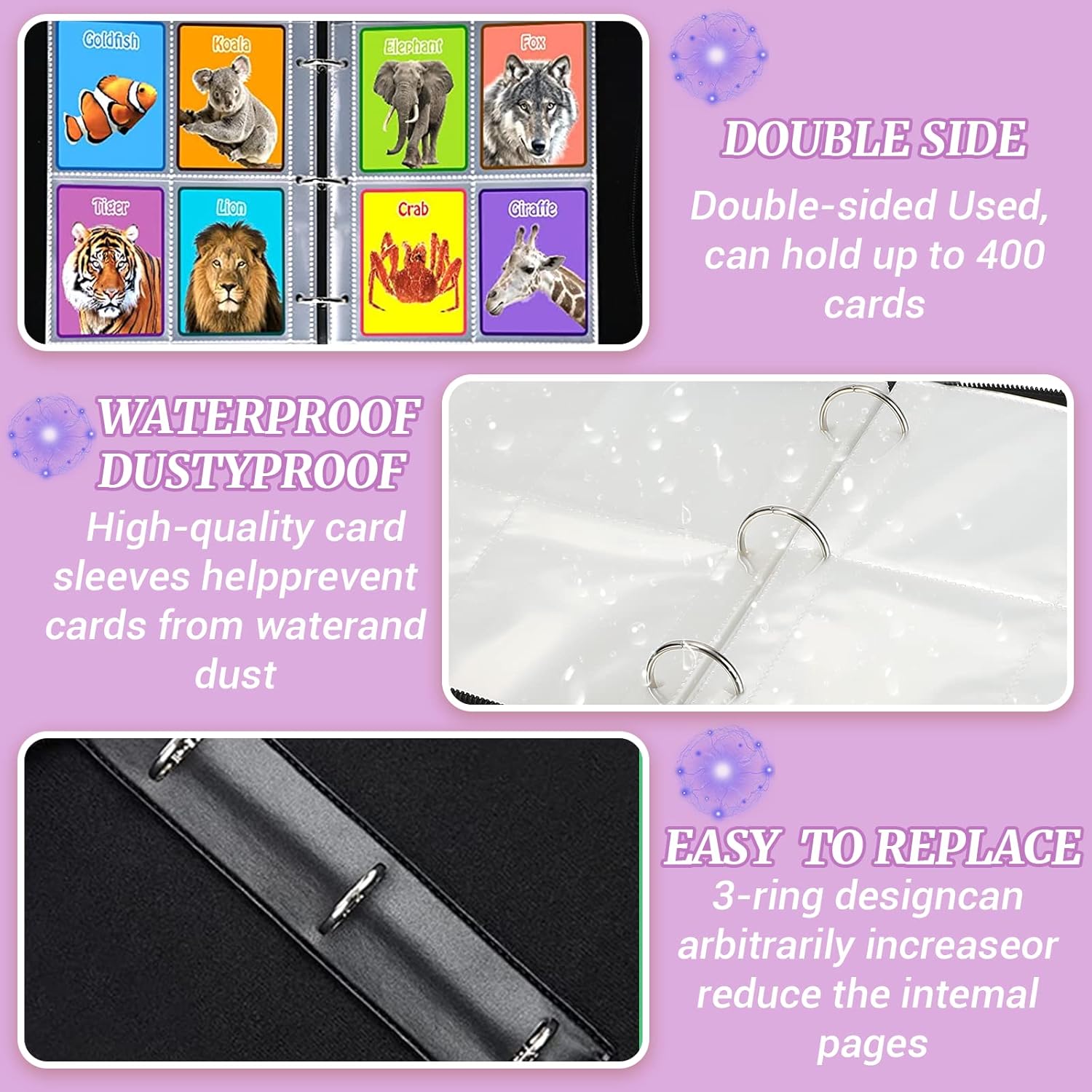 Eh1 Álbum Con Capacidad For 400 Tarjetas De Pokémon Go