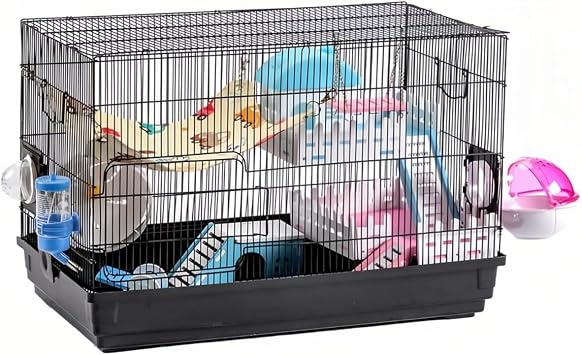 Wire Mesh Type Hamster Cage, Large Large Cage, Small Animal Cage, Breeding Cage Set, 10 Piece Set, Guinea Pig, Golden Hamster, Kinkuma Hamster, Small Animals, Escape Prevention, Lock, 23.6
