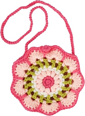 Minache Women Mini Flower Cotton Crochet Crossbody Shoulder Bag Handbag Coin Purse