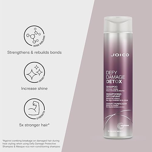 Miniatura 3 de Joico Defy Damage Detox Shampoo  Removes Chlorine, Hard Water Residue, Product Buildup, Metals, & Trace Minerals  Strengthens Bonds & Preserves Hair