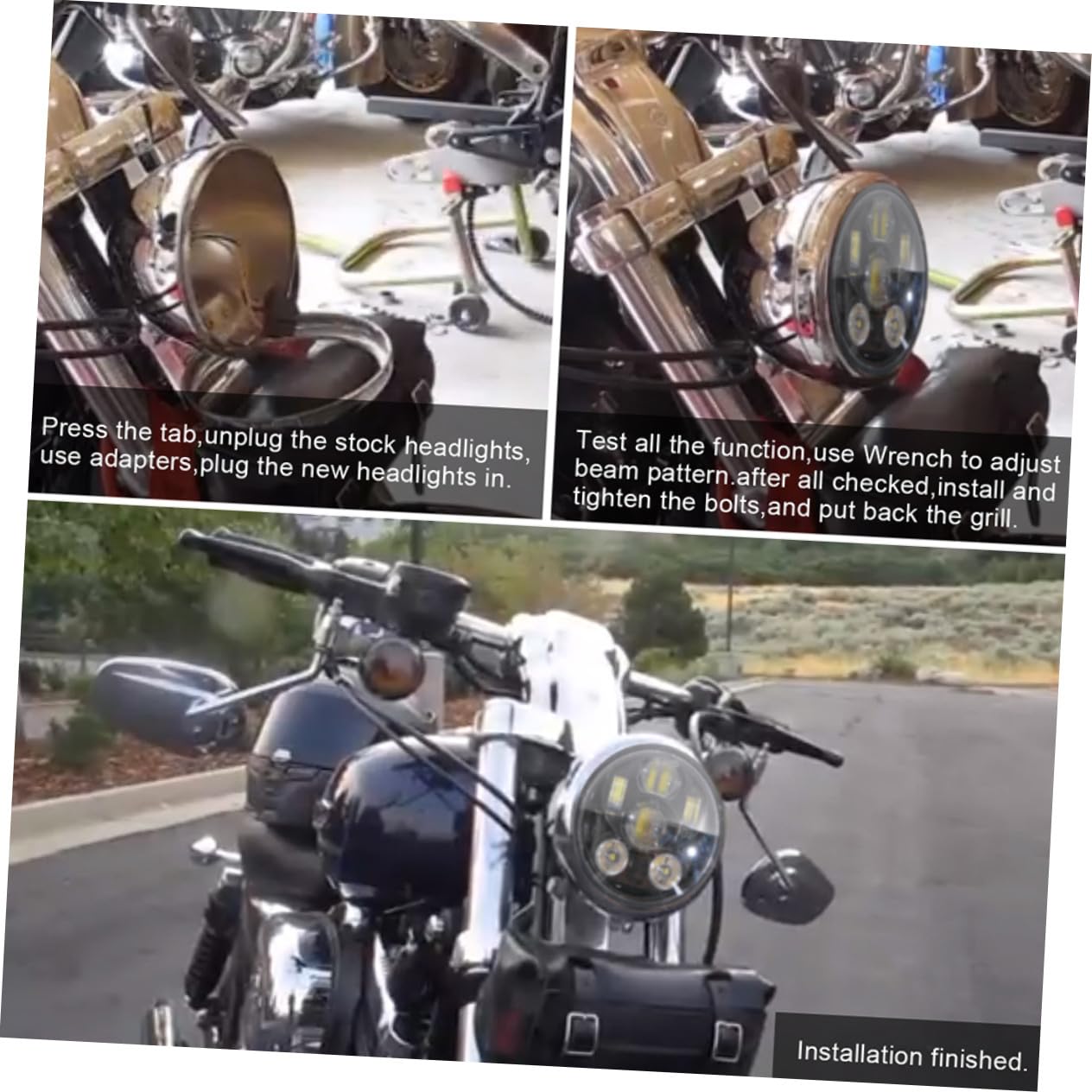 1pezzi Faro Anteriore LED per Moto Faro Rotondo Design Angel Eye in Alluminio Elevata Luminosità e Impermeabilità per Visibilità Notturna