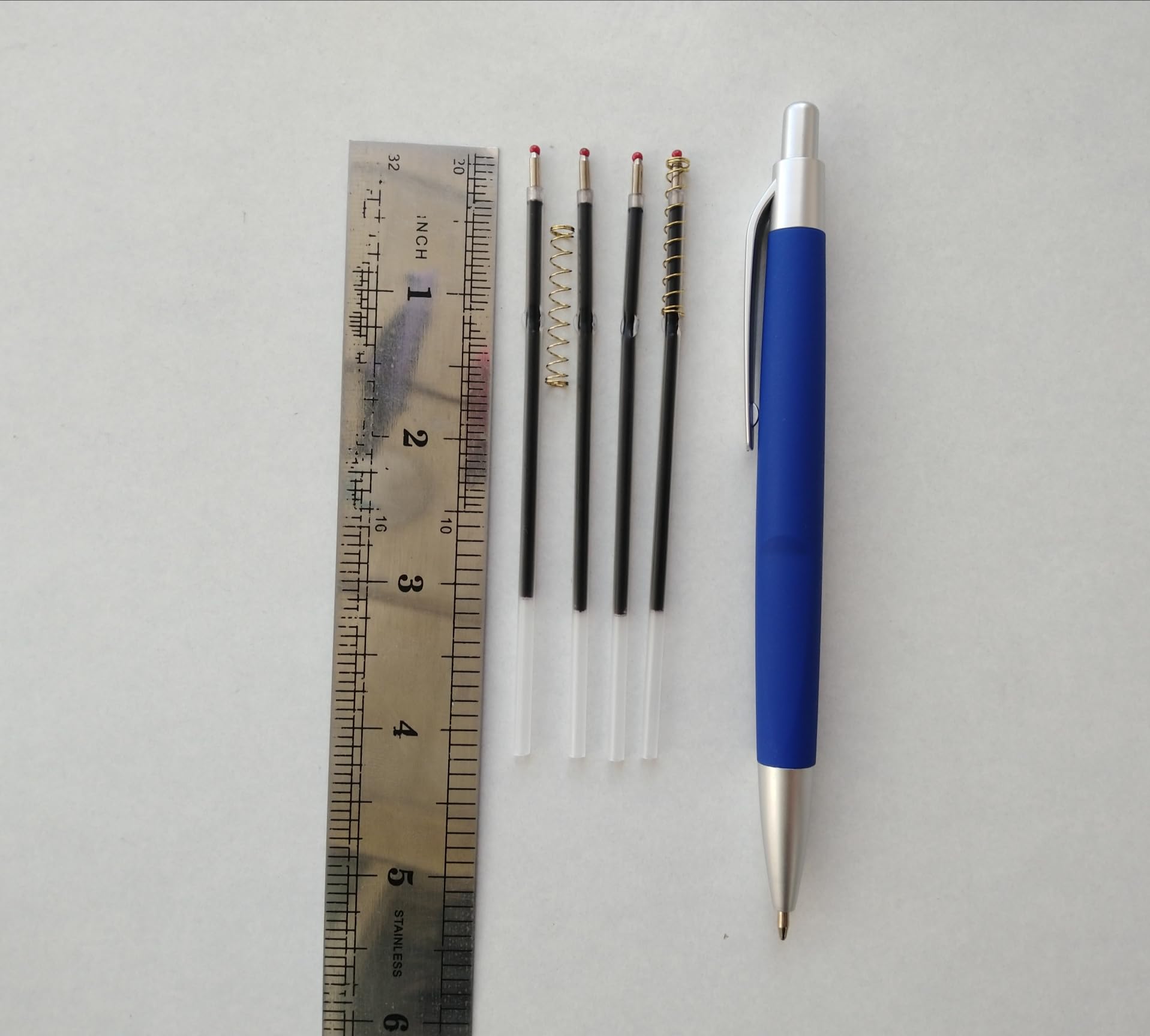 Lot De 80 Recharges Pour Stylo à Bille - Bleu, Trait 1.0 Mm, Longueur 107 Mm, Compatible Avec La Plupart Des Stylos