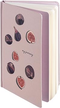 DIVERSEBEE Hardcover Lined Journal Notebook, Medium A5 5.8 x 8.3 inches, 192 Pages, Thick Paper, Aesthetic Journals for Writing, Office School Bible Journaling Supplies Figs
