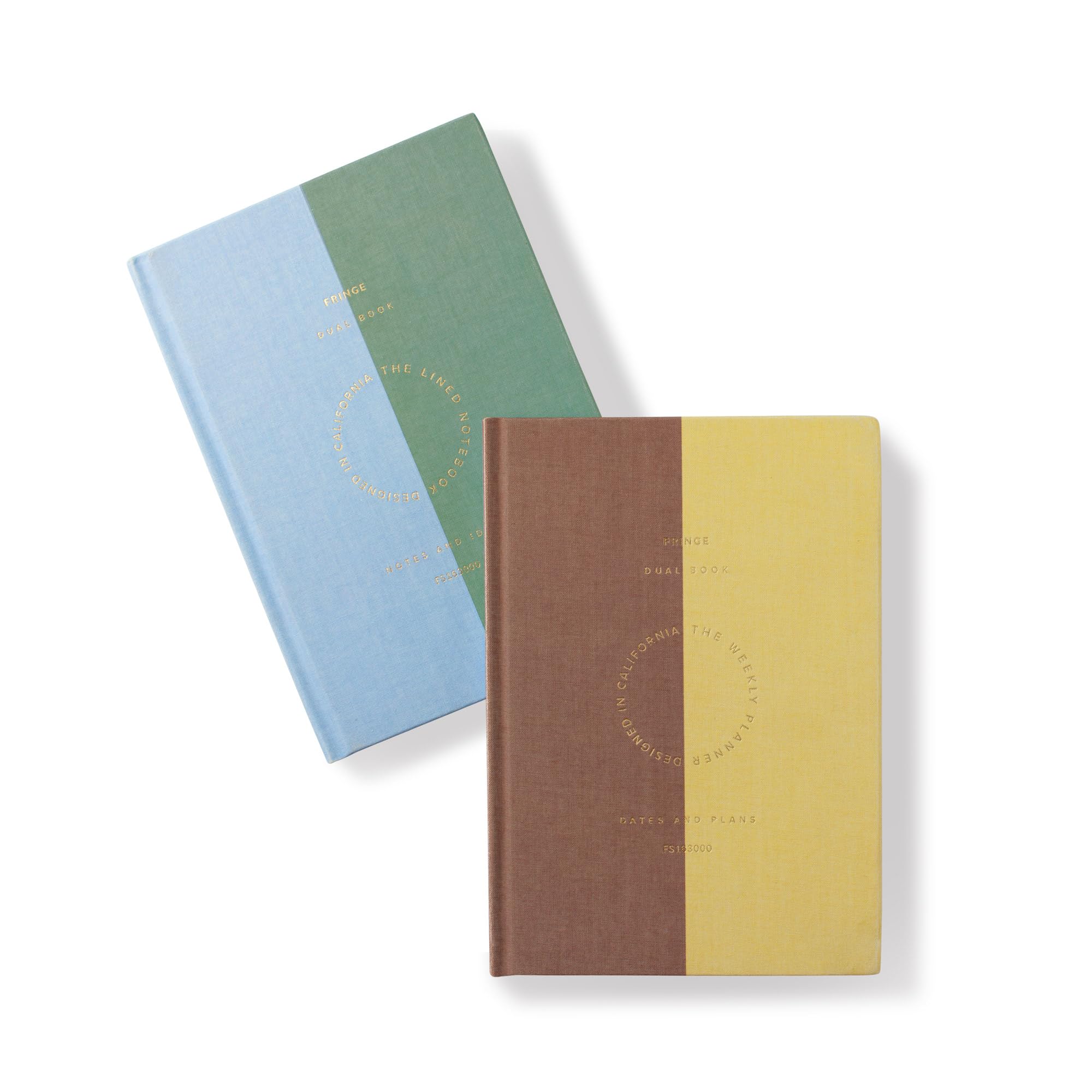 Fringe StudioBookcloth Wrapped Hardcover Dual Purpose Journal/Agenda, "COLOR BLOCK" 6" w x 8.5" h, 200 pages, Esprit Collection (163BC001FSC)