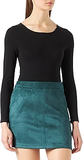 Vmdonnadina Fauxsuede Ganoos-Pantalón Corto Falda para Mujer