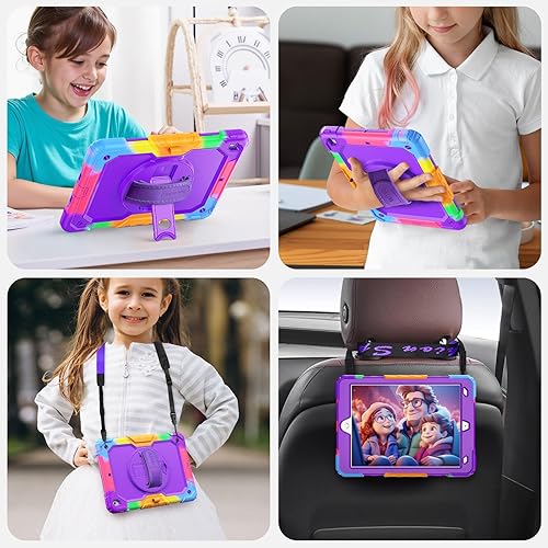 Miniatura 101 de SEYMAC Funda para iPad de 9ª/8ª/7ª generación de 10.2" 2021-2019, funda protectora resistente a prueba de golpes con protector de pantalla, soporte